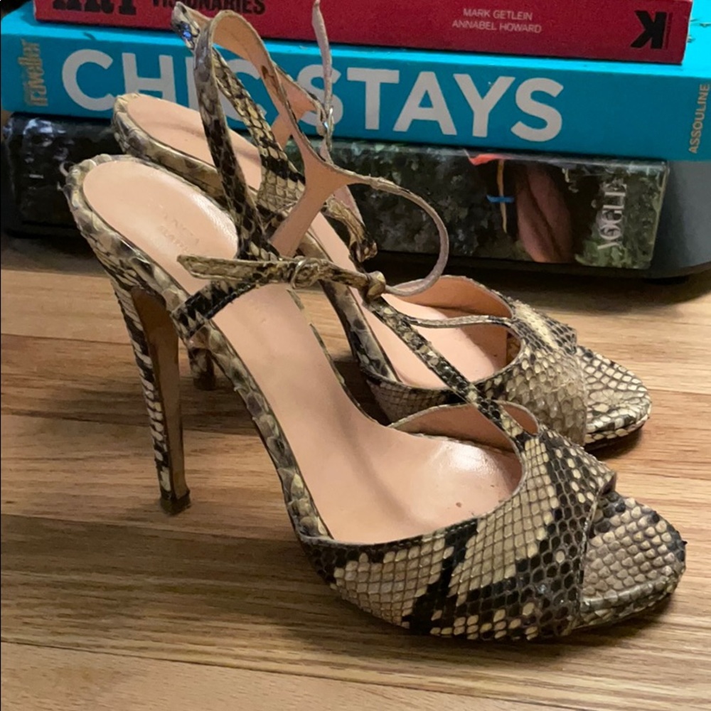 Bianca Buccheri Python T-strap Sandals